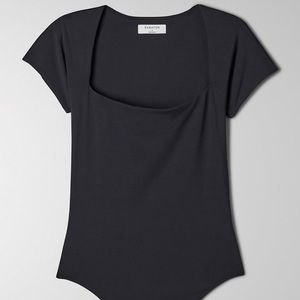 Aritiza Square-neck cap-sleeve bodysuit